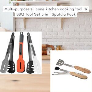 8 in 1 multifunctional portable cooking tool & BBQ Tool Set 5 in 1 Spatula Pack
